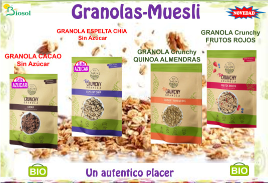 Granolas mueslis crujientes